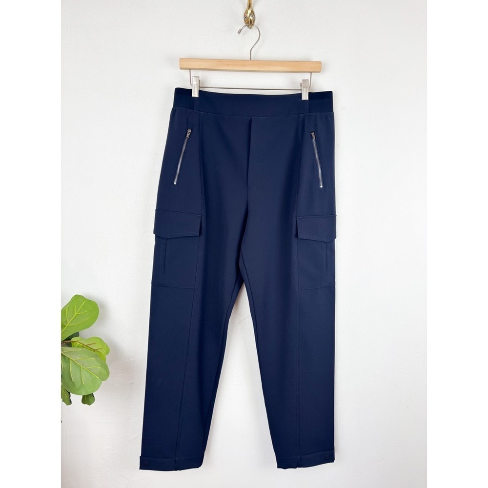 Athleta Endless High Rise Cargo Navy Blue Pants Sz 14 - Picture 3 of 11